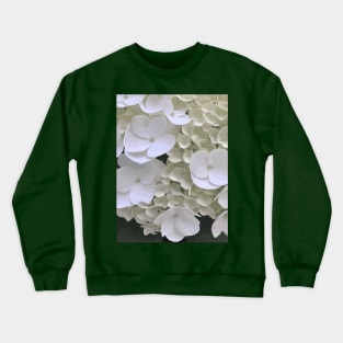 White Hydrangea Blossoming Flowers Crewneck Sweatshirt